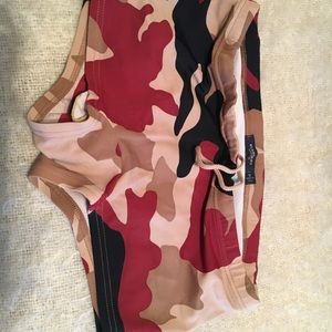 Mens VINTAGE  Burberry camouflage swim briefs